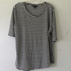 Who what wear striped tee size large